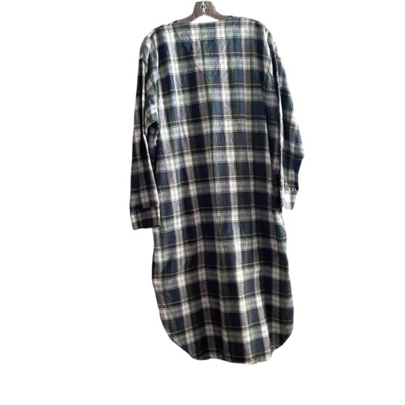 Wynbrier Night Shirt Sleep Gown Unisex 100% Cotton Plaid M 1/4 button Portugal . - Picture 16 of 16
